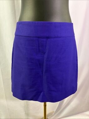 J. Crew Factory Purple A-Line Cotton Mini Skirt